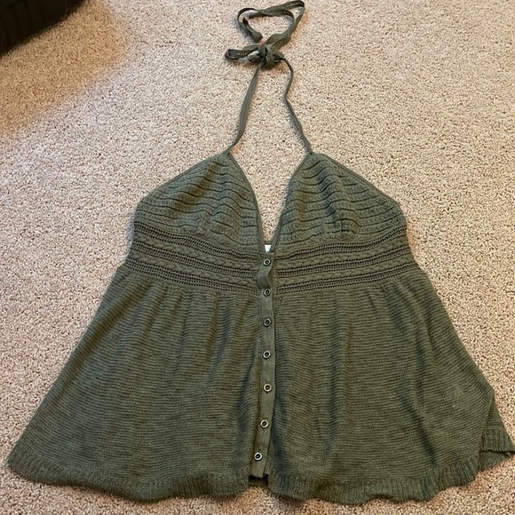 American Eagle Outfitters Tops - Green halter top